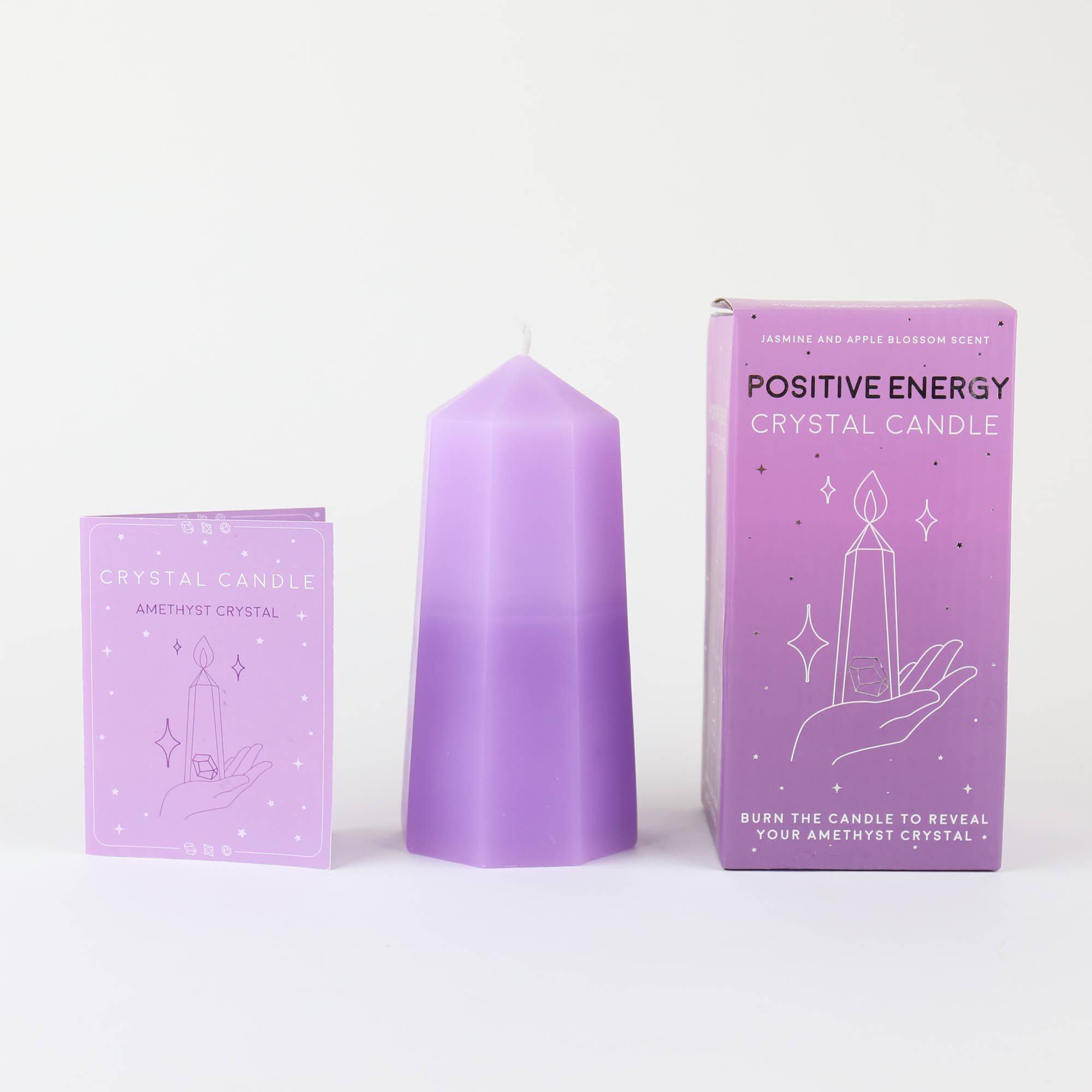 Positive Energy Crystal Reveal Candle