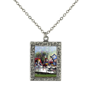 Frame Necklace: Alice in Wonderland -Alice at the Tea Party