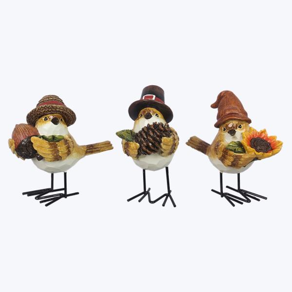 Fall Bird w/Metal Feet