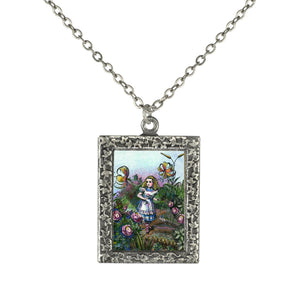 Frame Necklace: Alice in Wonderland -Alice in Rose Garden
