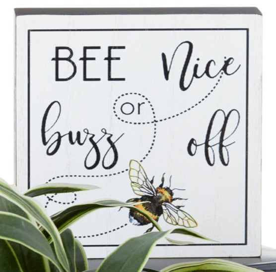 Bee Block Sign Bee Block – Uniquely Blended