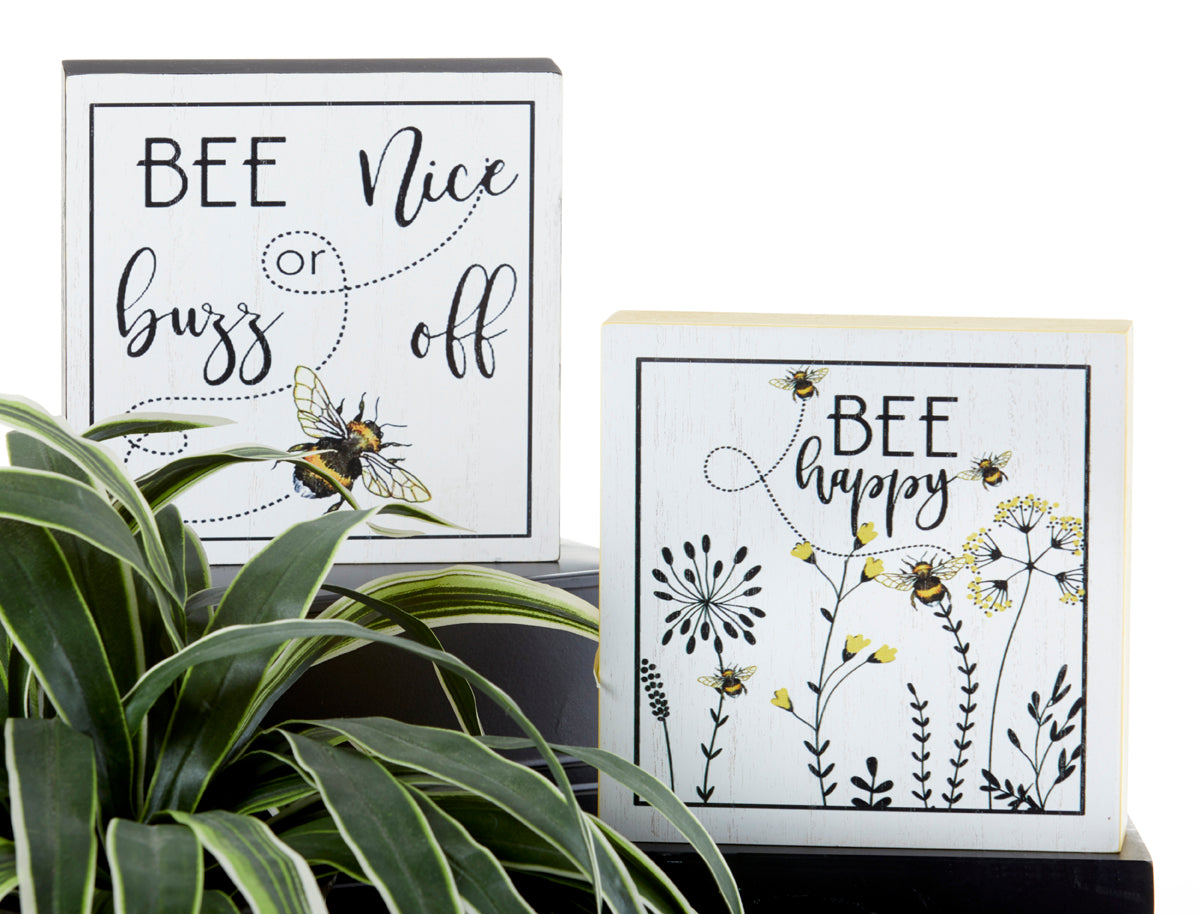Bee Block Sign Bee Block – Uniquely Blended