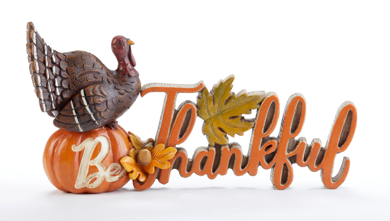 Thankful with Turkey Sign