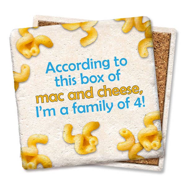 Mac & Cheese Family of 4 Coaster