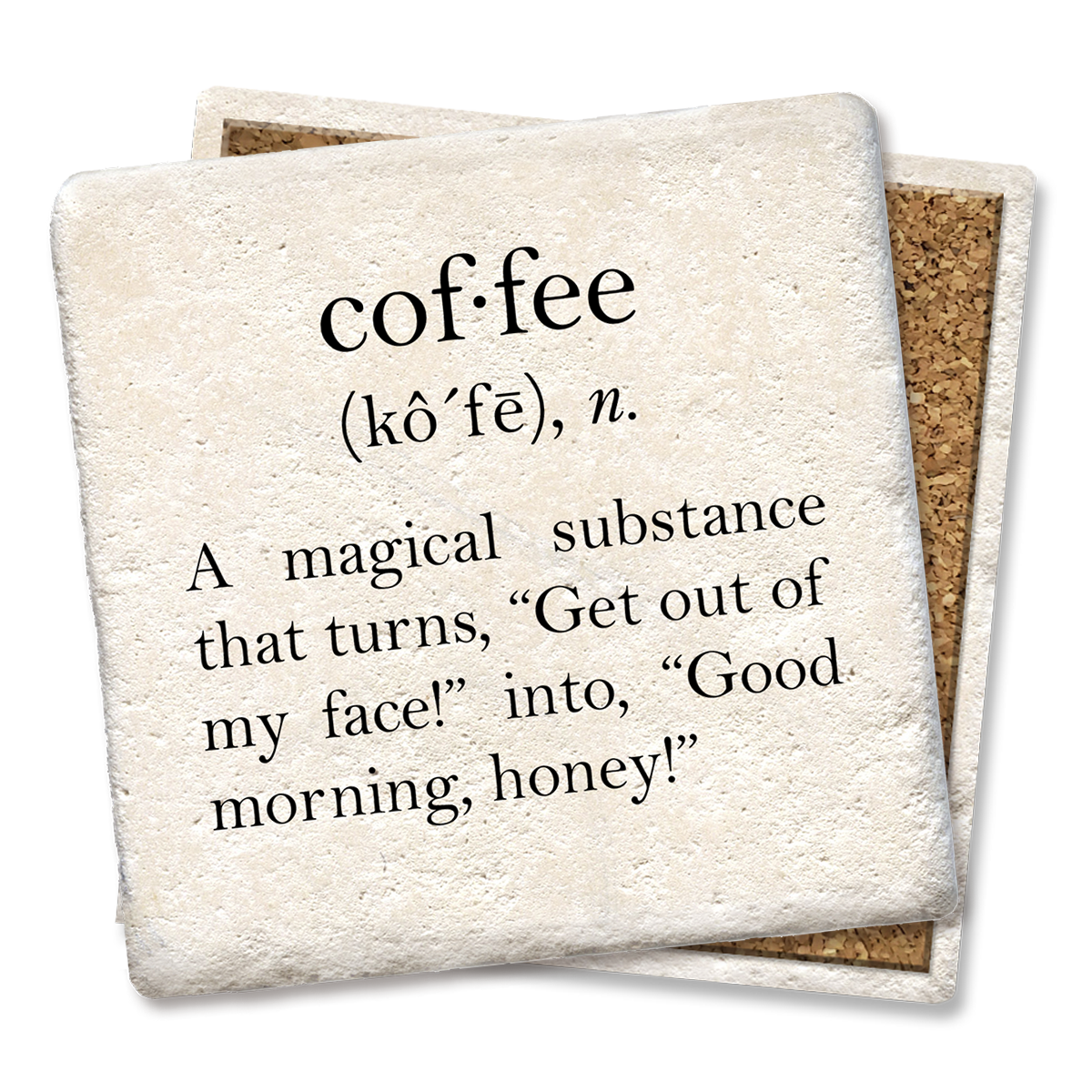 Coffee Definition Saying Coaster