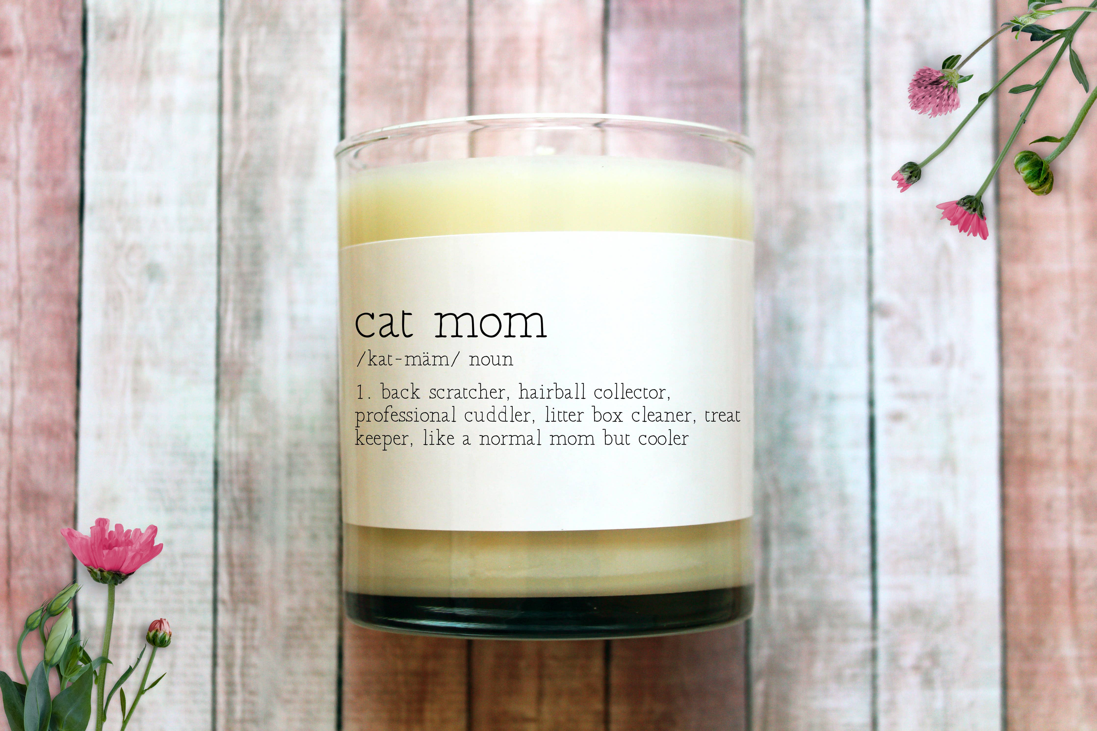 Cat Mom Definition Soy Candle
