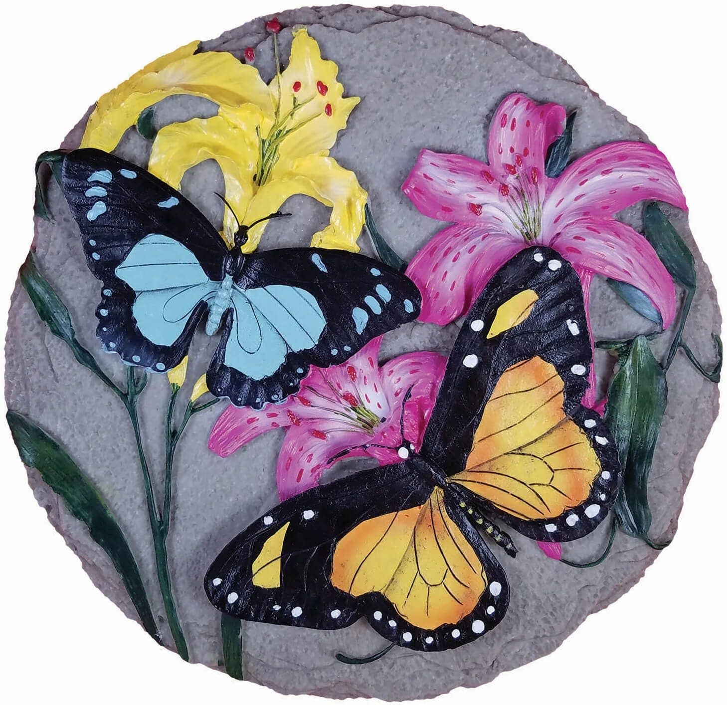 Butterfly and Flowers Stepping Stone
