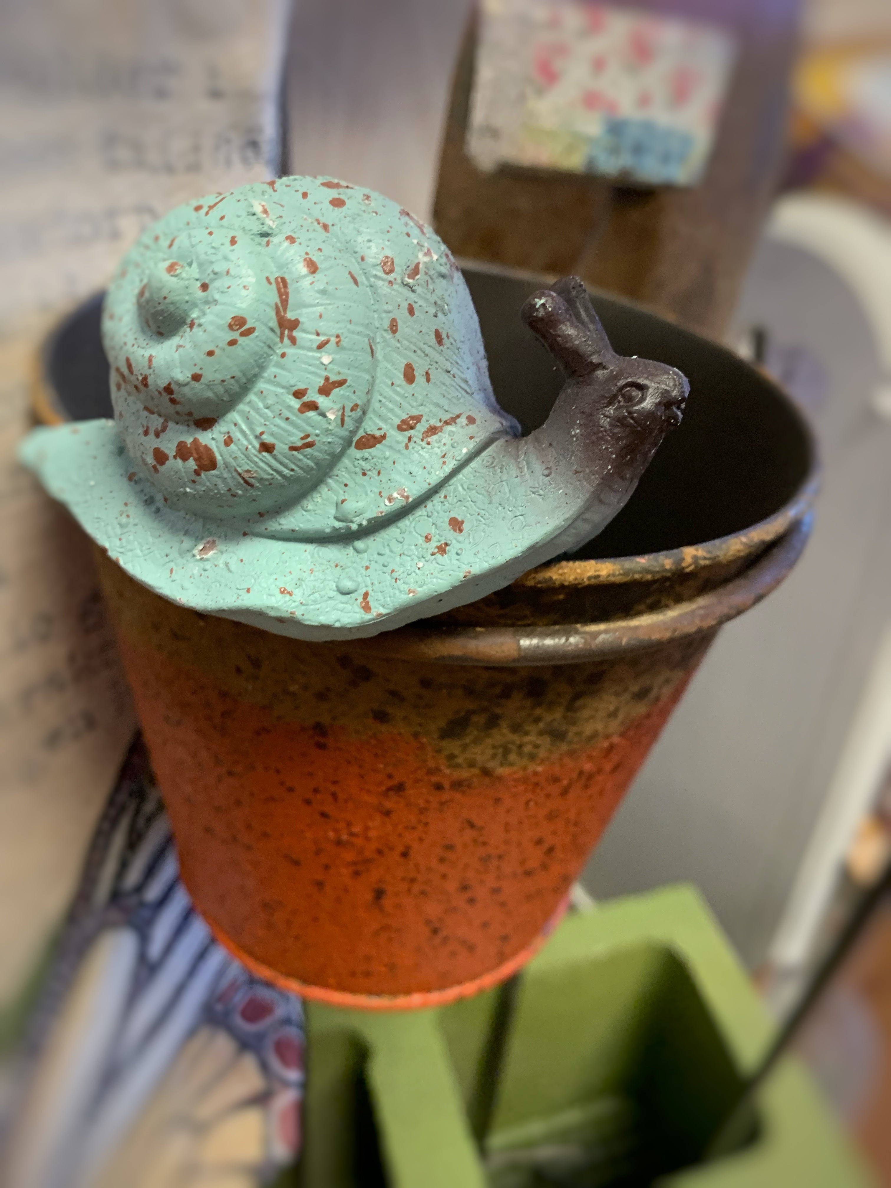 Resin Flowerpot Snail