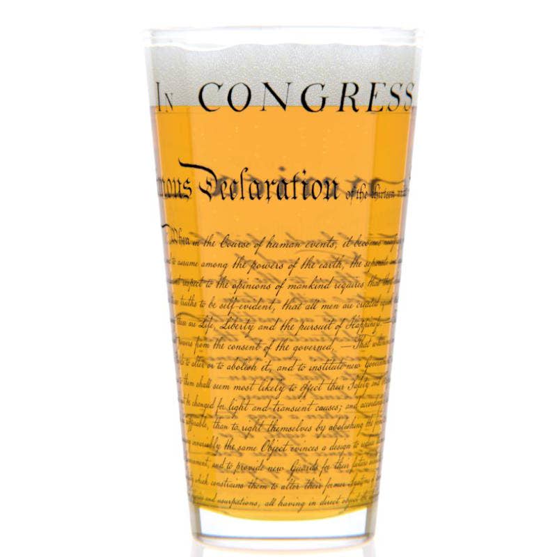 Declaration Of Independence Pint Glass