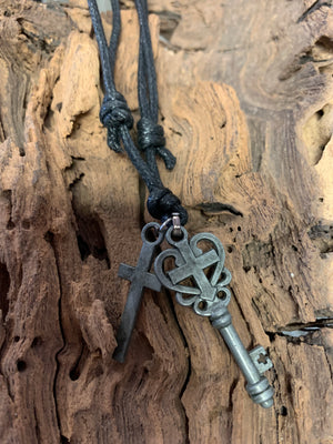Rustic Metal Cross Necklaces