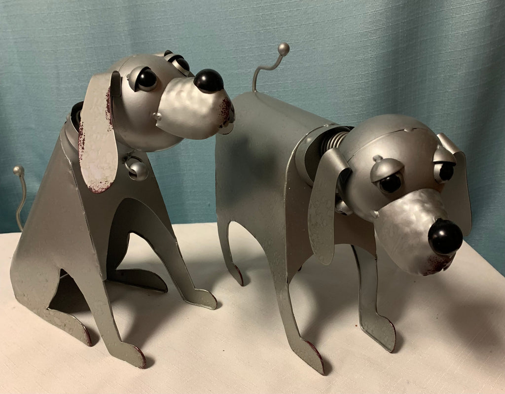 Bobble Head Metal Dogs