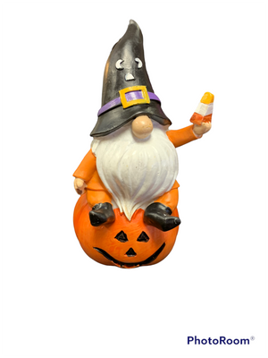 Halloween Gnome on Pumpkin