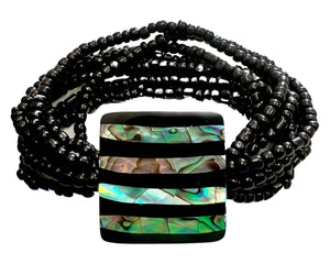 Abalone Shell Striped Bracelet