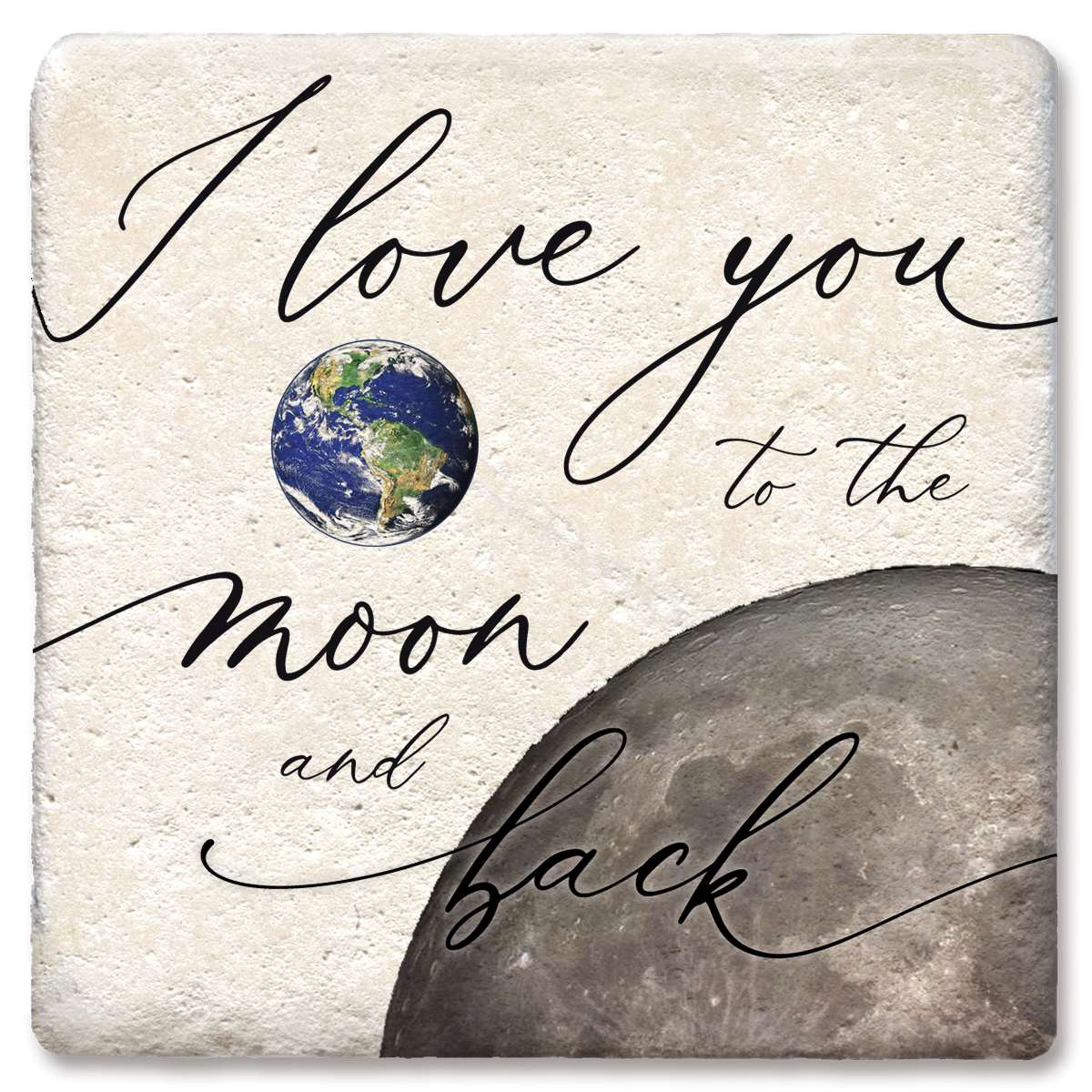 I Love You To The Moon Coaster