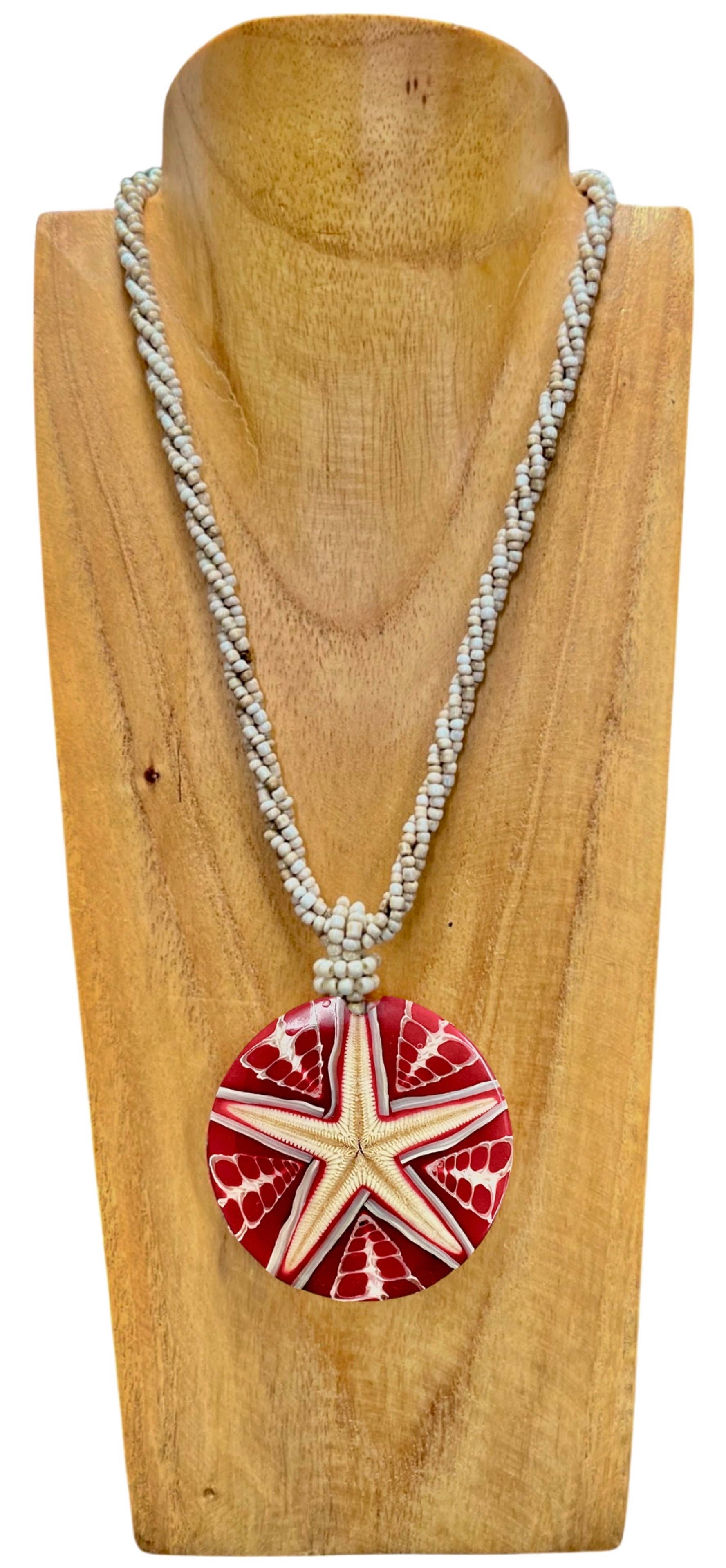 Starfish Necklace - Red