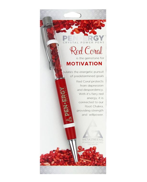Red Coral Crystal PenErgy - Motivation